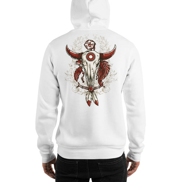 Men's Hooded Sweatshirt, Skull design at the back code: 663