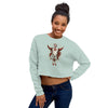 Women's Crop Sweatshirt, Skull design code: 663