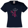 NUMBER 4 WITH CROWN & WAND GIRLS T SHIRT, RHINESTONE EMBELLISHED BIRTHDAY T SHIRT, ELEGANT GIFT FOR THEIR BIG DAY