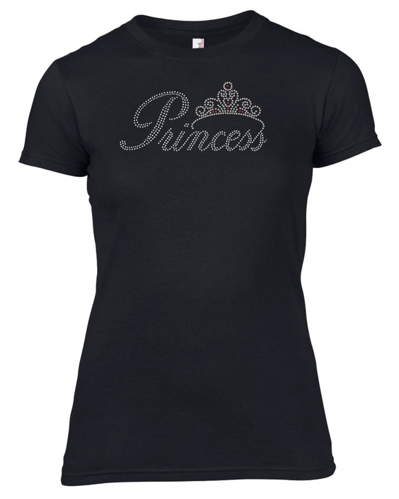 PRINCESS IN TRAINING RHINESTONE EMBELLISHED T SHIRT FOR LADIES