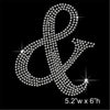 Ampersand Hotfix Rhinestone Transfer Diamante Motif, Iron on Applique
