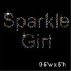 Sparkle Girl Hotfix Rhinestone Transfer Diamante Motif, Iron on Applique