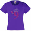 NUMBER 9 WITH CROWN & WAND GIRLS T SHIRT, RHINESTONE EMBELLISHED BIRTHDAY T SHIRT, ELEGANT GIFT FOR THEIR BIG DAY
