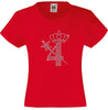 NUMBER 4 WITH CROWN & WAND GIRLS T SHIRT, RHINESTONE EMBELLISHED BIRTHDAY T SHIRT, ELEGANT GIFT FOR THEIR BIG DAY