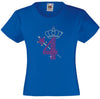NUMBER 4 WITH CROWN & WAND GIRLS T SHIRT, RHINESTONE EMBELLISHED BIRTHDAY T SHIRT, ELEGANT GIFT FOR THEIR BIG DAY