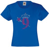 NUMBER 9 WITH CROWN & WAND GIRLS T SHIRT, RHINESTONE EMBELLISHED BIRTHDAY T SHIRT, ELEGANT GIFT FOR THEIR BIG DAY